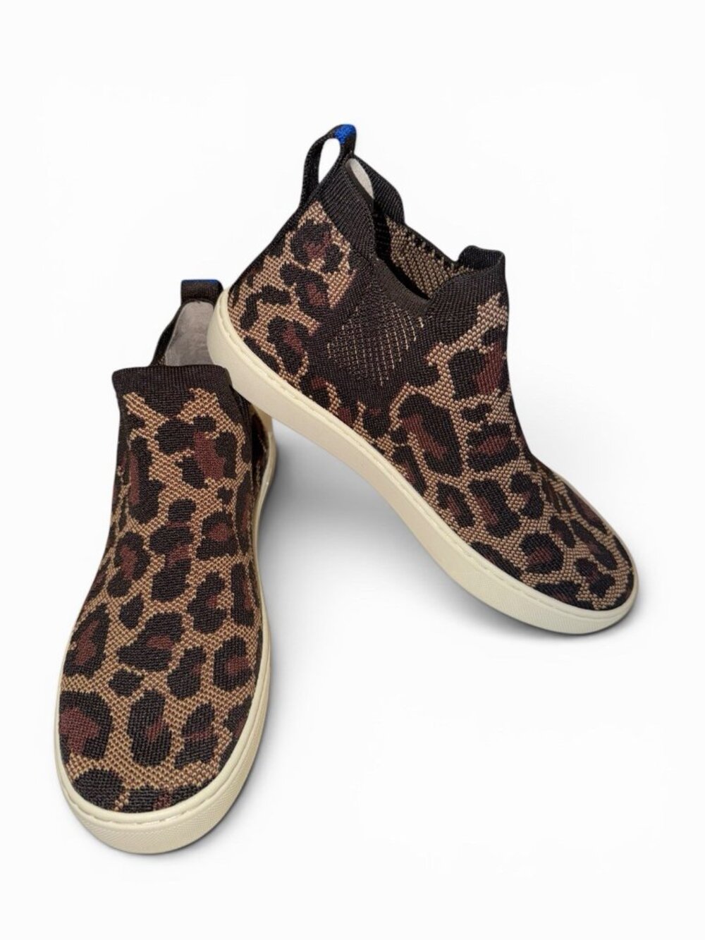 Rothy's Women's Chelsea Sneaker Boot Wildcat Leopard Print Size 7